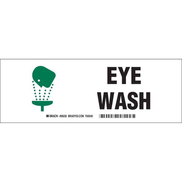 Eye Wash, 3-1/2 in x 10 in, Rectangle, Polyester, 20102KLS, PK10